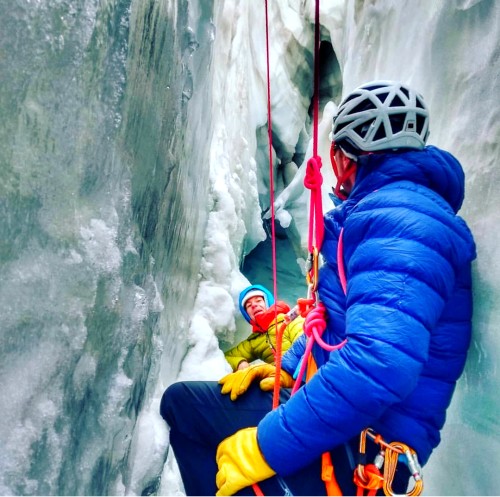 self rescue on glacier