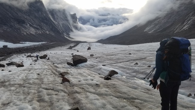 climbers on glacier greenland