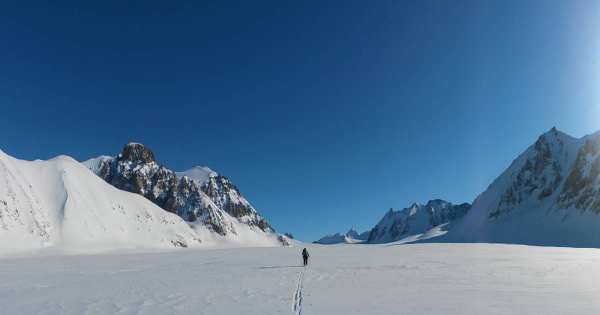 glacier crossing in greenland