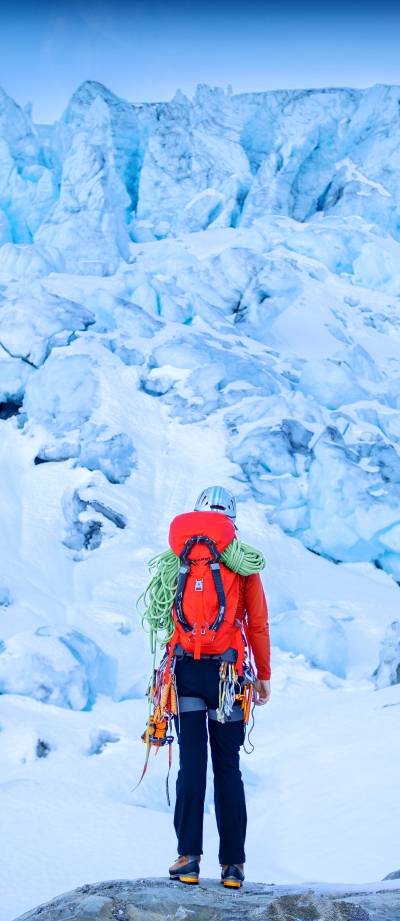 setup for glacier travel