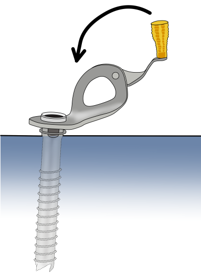 how to place ice climbing screws
