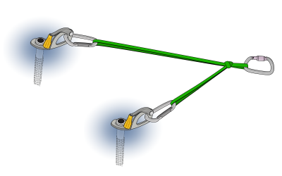 placing ice climbing screws