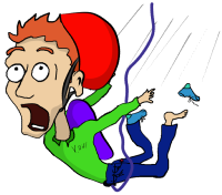 Rock climber falls