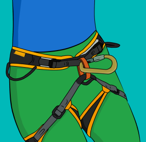 Rock climbing belay device atc