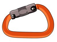 Autolocking screwgate climbing carabiner