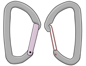 Snapgate climbing carabiners