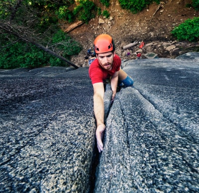 Rock climbing outside