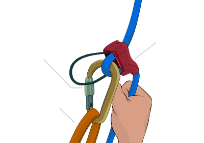 What is a rock climbing belay device?