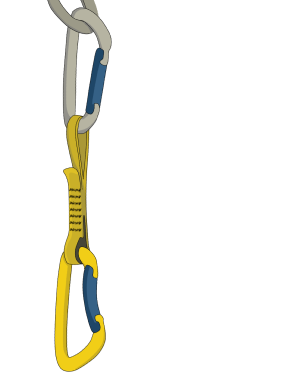 Climbing quickdraw carabiners