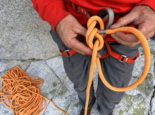 How to tie in to a rope for rock climbing with a figure 8