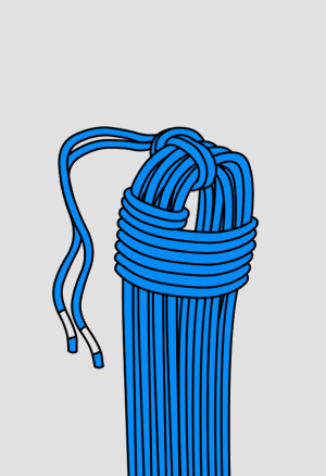 Coiling a climbing rope