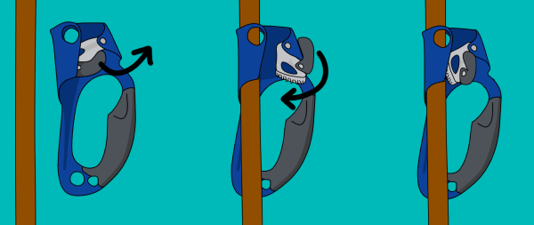 Attach ascender to rope