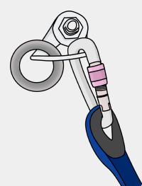 carabiner on bolt