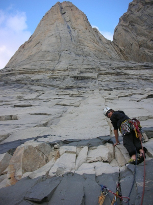 Aid climbing Patagonia