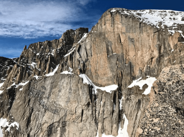 Diamond longs peak climbing