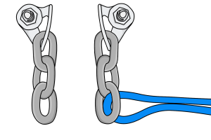 sport climbing anchor chains and bolts