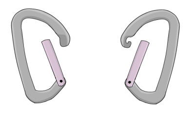 hooked nose carabiners