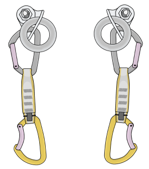 Sport climbing anchor lowering chains