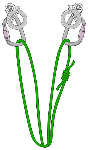 Sport climbing top rope cordelete anchor