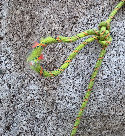 how to abseil past a knot