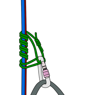 Attaching a prusik to belay loop to abseil