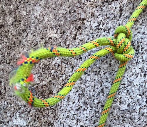 Alpine butterfly knot for climbing