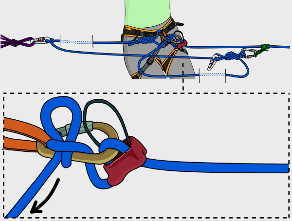 belay escape trad climbing