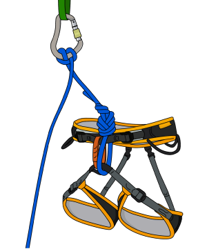 tie clovehitch with one hand