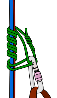 Using prusik cord on belay device