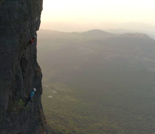 multi-pitch trad climbing