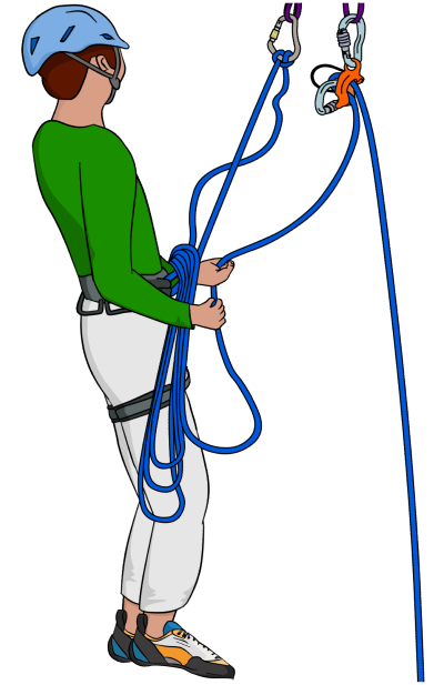 multi-pitch rope management