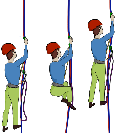 how to prusik up a rope