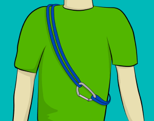 How to wear rock climbing slings over your shoulder