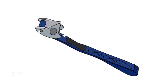 Parts of a tricam rock climbing