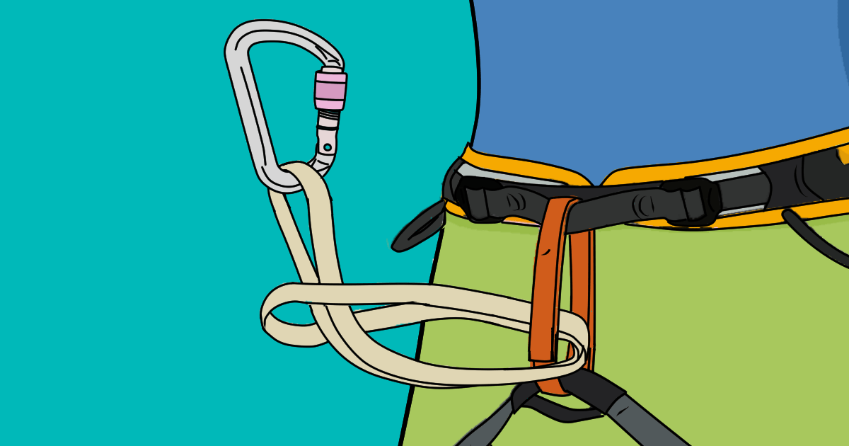The Girth Hitch (Larksfoot) > Essential Rock Climbing Knots