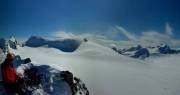 climbing on a glacier